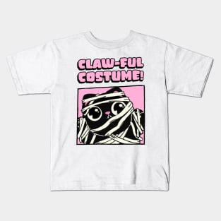 Cute Cat Mummy Claw-Ful Costume Halloween Pun Kids T-Shirt